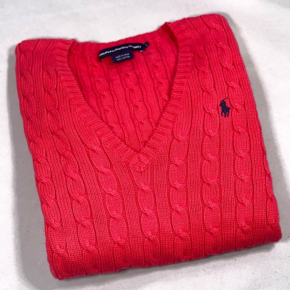 Polo Ralph Lauren Sport Cable Knit V-Neck Sweater